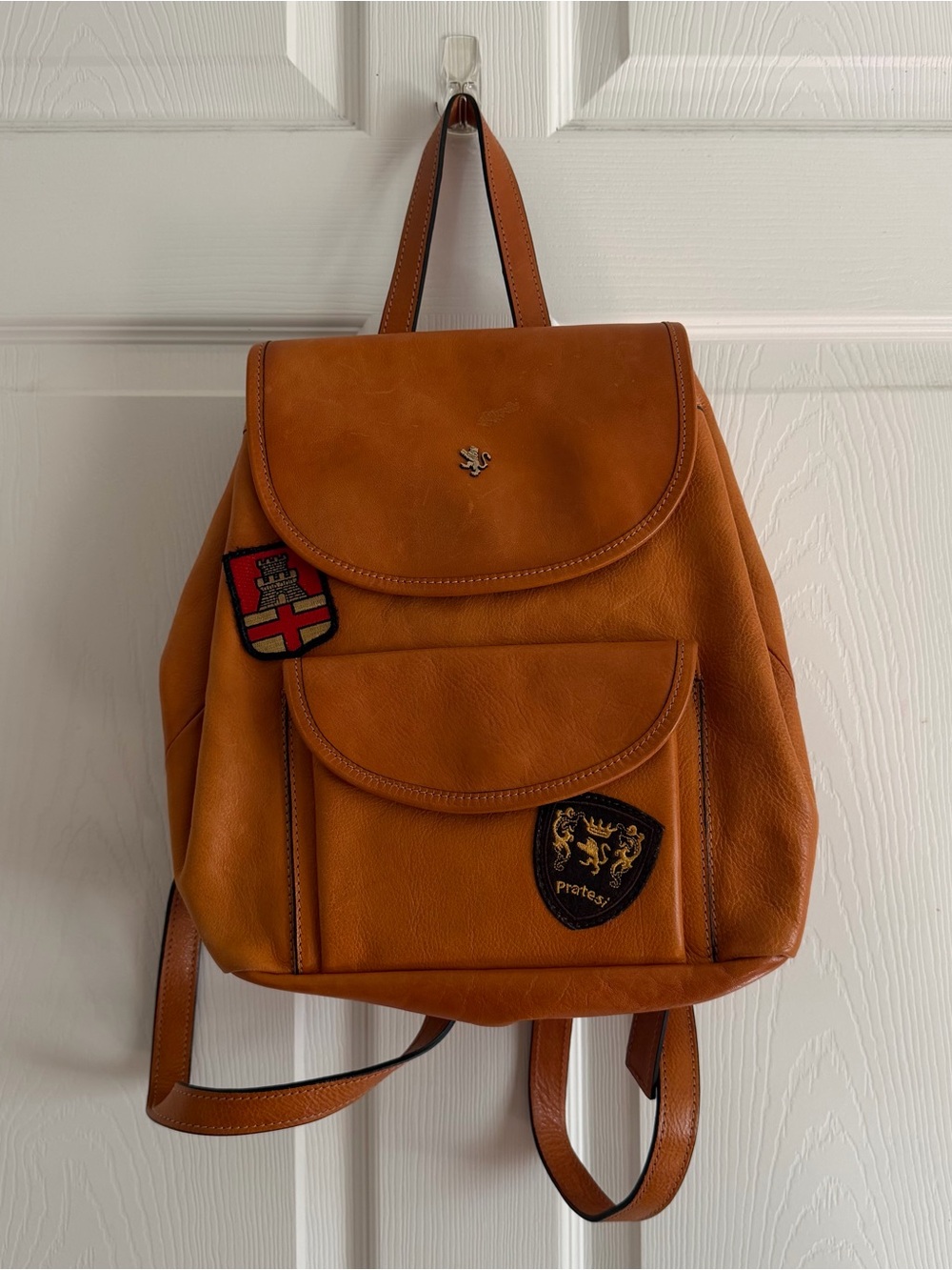 Italian leather pratesi backpack